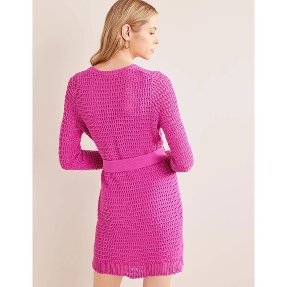 Crochet Knit Dress Rose Violet - Picture 6 of 6